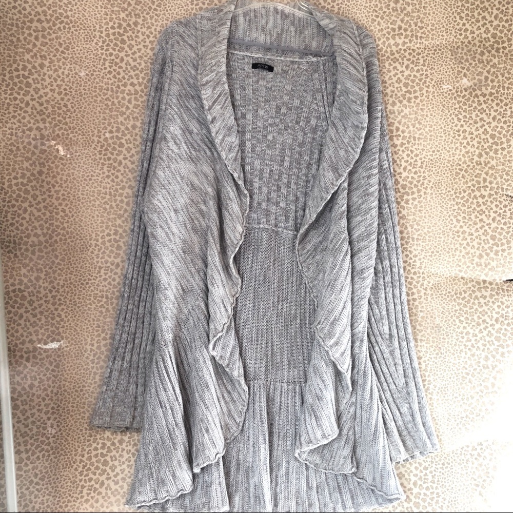 Apt 9 Gray Open Faced Cocoon Cardigan, Size L - image 1